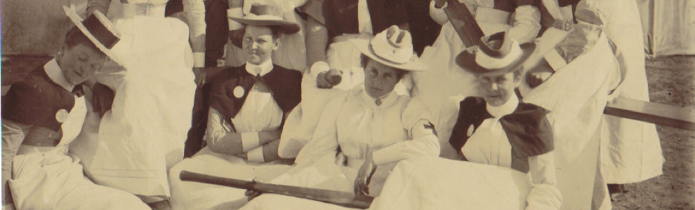 Army nurses in the Boer War, cricket team