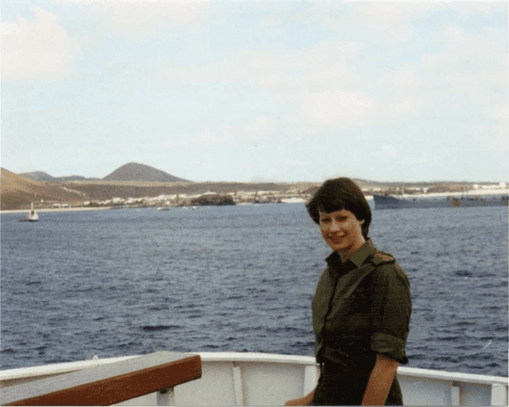 Maggie Barclay en route to the Falkland Islands